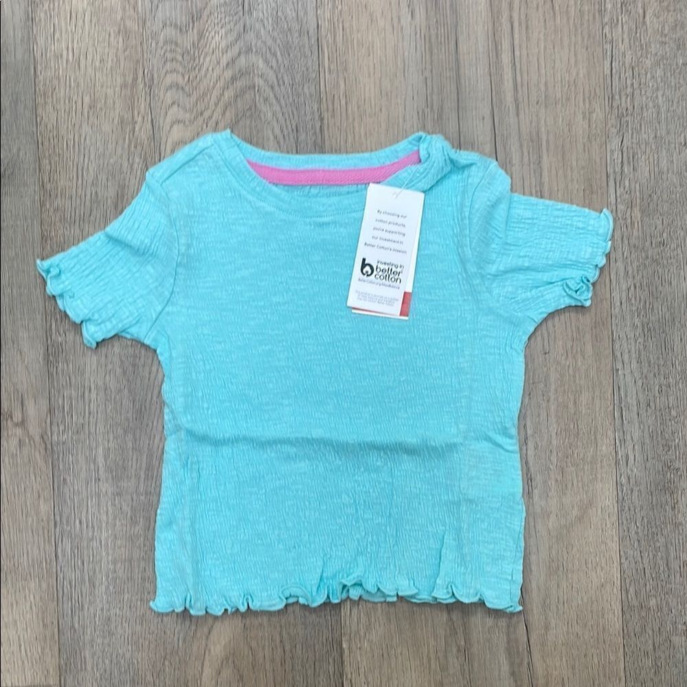 Epic Threads Blue Short Sleeve Tee with Cropped Style